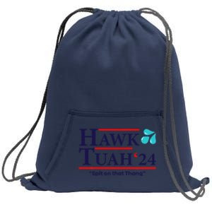 Hawk Tuah 24 Spit On That Thang Sweatshirt Cinch Pack Bag