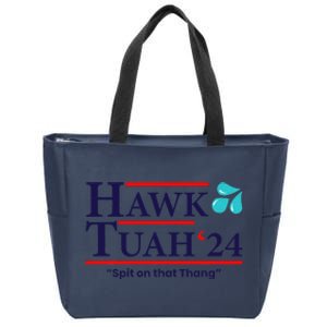 Hawk Tuah 24 Spit On That Thang Zip Tote Bag