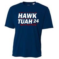 Hawk Tuah 24 Spit On That Thang Funny Saying Cooling Performance Crew T-Shirt