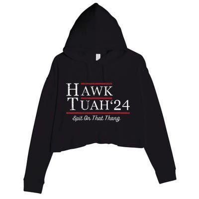 Hawk Tuah 24 Spit On That Thang Crop Fleece Hoodie