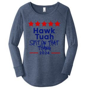 Hawk Tuah 24 Spit On That Thang Women's Perfect Tri Tunic Long Sleeve Shirt