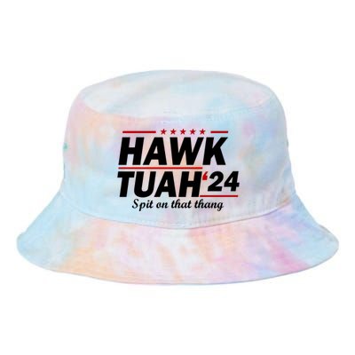 Hawk Tuah 24 Spit On That Thang Funny Saying Tie Dye Newport Bucket Hat