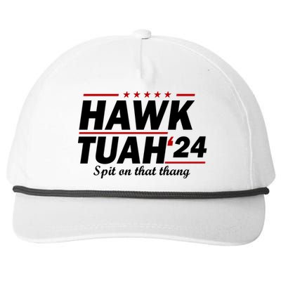 Hawk Tuah 24 Spit On That Thang Funny Saying Snapback Five-Panel Rope Hat