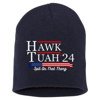 Hawk Tuah 24 Spit On That Thang Short Acrylic Beanie