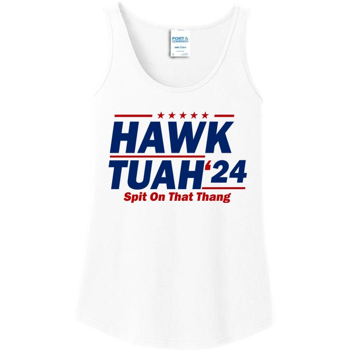 Hawk Tuah 24 Spit On That Thang Funny Saying Ladies Essential Tank