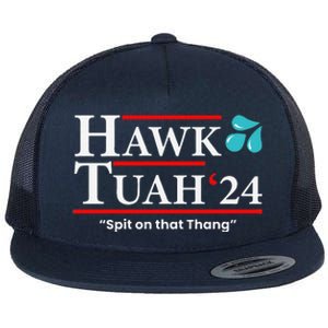 Hawk Tuah 24 Spit On That Thang Flat Bill Trucker Hat