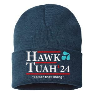 Hawk Tuah 24 Spit On That Thang Sustainable Knit Beanie