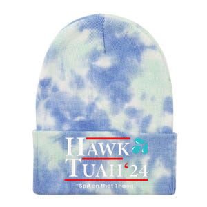 Hawk Tuah 24 Spit On That Thang Tie Dye 12in Knit Beanie