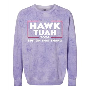 Hawk Tuah 24 Spit On That Thang Funny Saying Colorblast Crewneck Sweatshirt