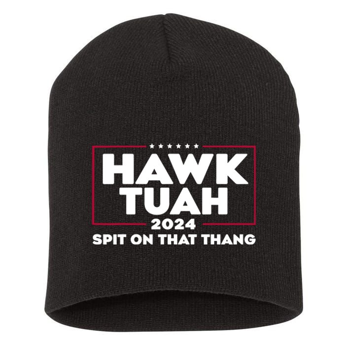 Hawk Tuah 24 Spit On That Thang Funny Saying Short Acrylic Beanie