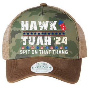 Hawk Tuah 24 Spit On That Thang America Funny Trending Meme Legacy Tie Dye Trucker Hat