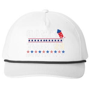 Hawk Tuah 24 Spit On That Thang America Funny Trending Meme Snapback Five-Panel Rope Hat