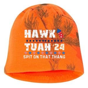 Hawk Tuah 24 Spit On That Thang America Funny Trending Meme Kati - Camo Knit Beanie