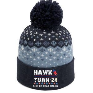 Hawk Tuah 24 Spit On That Thang America Funny Trending Meme The Baniff Cuffed Pom Beanie