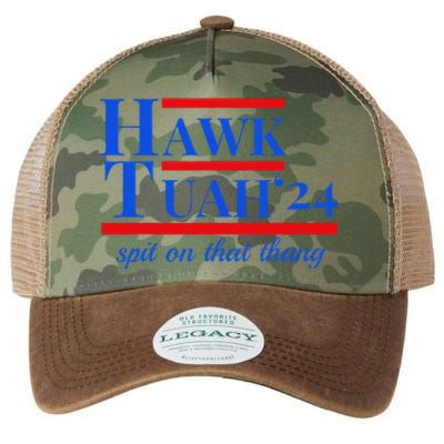 Hawk Tuah 24 Spit On That Thang Funny Meme Legacy Tie Dye Trucker Hat