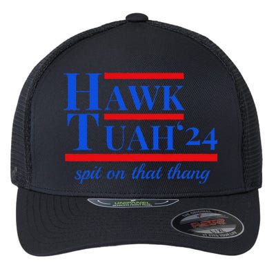 Hawk Tuah 24 Spit On That Thang Funny Meme Flexfit Unipanel Trucker Cap