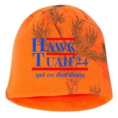 Hawk Tuah 24 Spit On That Thang Funny Meme Kati - Camo Knit Beanie