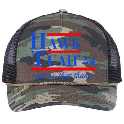 Hawk Tuah 24 Spit On That Thang Funny Meme Retro Rope Trucker Hat Cap