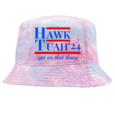 Hawk Tuah 24 Spit On That Thang Funny Meme Tie-Dyed Bucket Hat