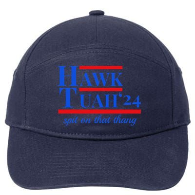 Hawk Tuah 24 Spit On That Thang Funny Meme 7-Panel Snapback Hat