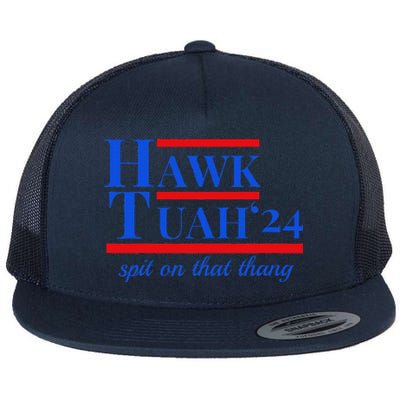 Hawk Tuah 24 Spit On That Thang Funny Meme Flat Bill Trucker Hat