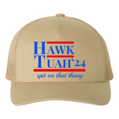 Hawk Tuah 24 Spit On That Thang Funny Meme Yupoong Adult 5-Panel Trucker Hat