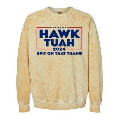 Hawk Tuah 24 Spit On That Thang Funny Saying Colorblast Crewneck Sweatshirt