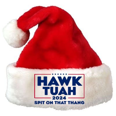 Hawk Tuah 24 Spit On That Thang Funny Saying Premium Christmas Santa Hat