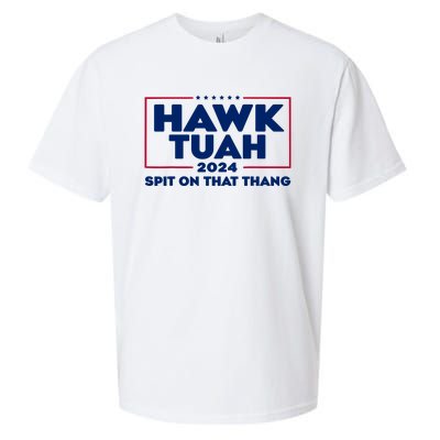 Hawk Tuah 24 Spit On That Thang Funny Saying Sueded Cloud Jersey T-Shirt