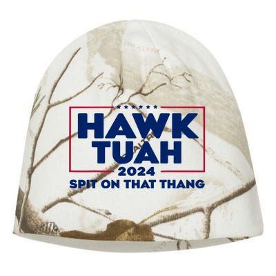 Hawk Tuah 24 Spit On That Thang Funny Saying Kati - Camo Knit Beanie