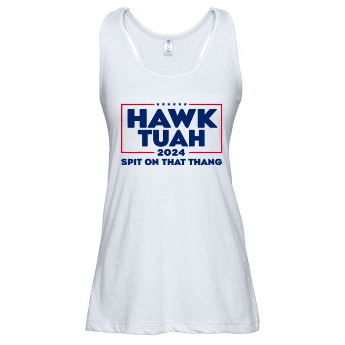 Hawk Tuah 24 Spit On That Thang Funny Saying Ladies Essential Flowy Tank