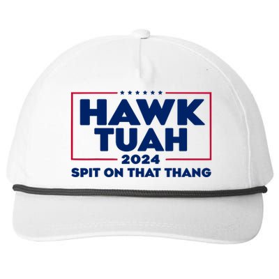 Hawk Tuah 24 Spit On That Thang Funny Saying Snapback Five-Panel Rope Hat