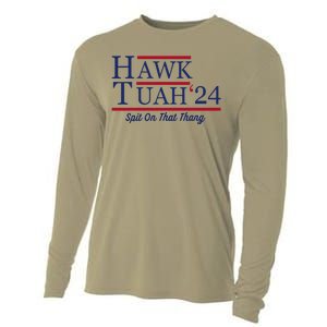 Hawk Tuah 24 Spit On That Thang Hawk Tuah 2024 Hawk Tush Cooling Performance Long Sleeve Crew