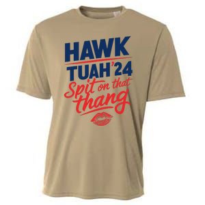 Hawk Tuah 24 Spit On That Thang Hawk Tuah 2024 Hawk Tush Cooling Performance Crew T-Shirt