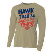 Hawk Tuah 24 Spit On That Thang Hawk Tuah 2024 Hawk Tush Cooling Performance Long Sleeve Crew