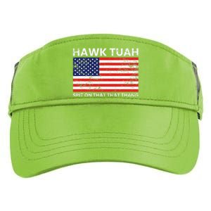 Hawk Tuah 24 Spit On That Thang Usa Flag Adult Drive Performance Visor