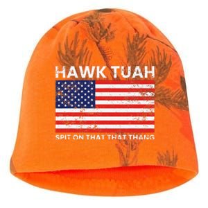 Hawk Tuah 24 Spit On That Thang Usa Flag Kati - Camo Knit Beanie