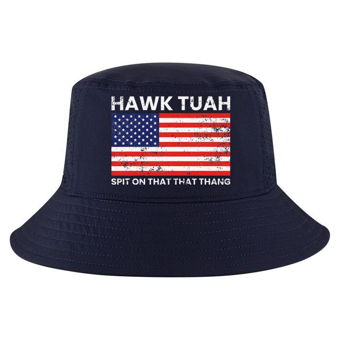 Hawk Tuah 24 Spit On That Thang Usa Flag Cool Comfort Performance Bucket Hat