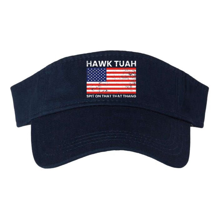 Hawk Tuah 24 Spit On That Thang Usa Flag Valucap Bio-Washed Visor