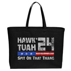 Hawk Tuah 24 Spit On That Thang Cotton Canvas Jumbo Tote