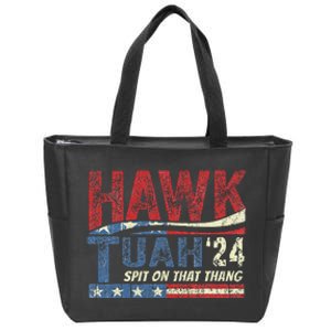 Hawk Tuah 24 Spit On That Thang Zip Tote Bag