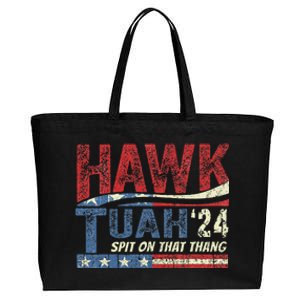 Hawk Tuah 24 Spit On That Thang Cotton Canvas Jumbo Tote