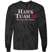 Hawk Tuah 24 Spit On That Thang Tie-Dye Long Sleeve Shirt