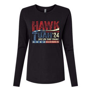 Hawk Tuah 24 Spit On That Thang Womens Cotton Relaxed Long Sleeve T-Shirt