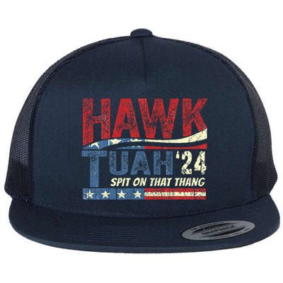 Hawk Tuah 24 Spit On That Thang Flat Bill Trucker Hat