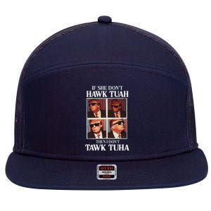 Hawk Tush 2024 Hawk Tuah Trump Embarrassing Airport 7 Panel Mesh Trucker Snapback Hat