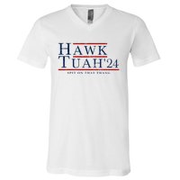 Hawk Tuah 24 Spit On That Thang V-Neck T-Shirt