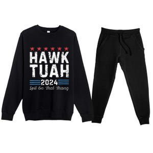 Hawk Tuah 24 Spit On That Thang Premium Crewneck Sweatsuit Set