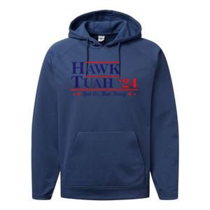 Hawk Tuah 24 Spit On That Thang Performance Fleece Hoodie