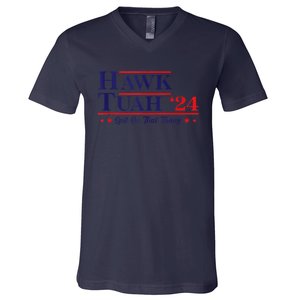 Hawk Tuah 24 Spit On That Thang V-Neck T-Shirt